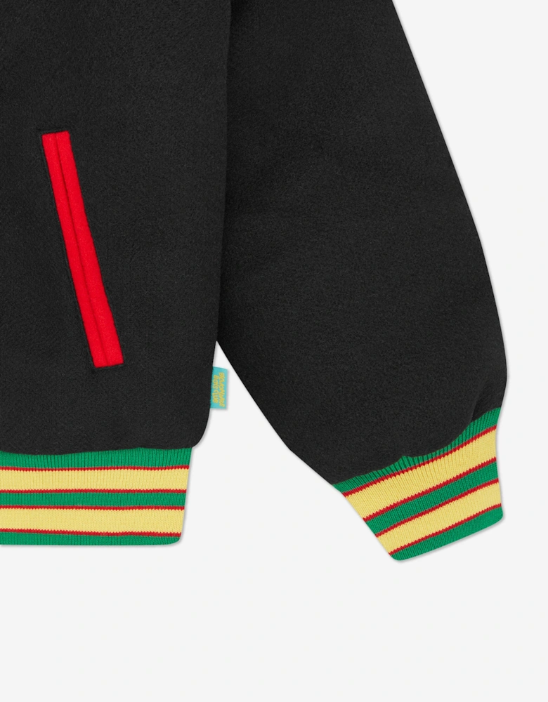 Boys Robot Varsity Jacket in Black