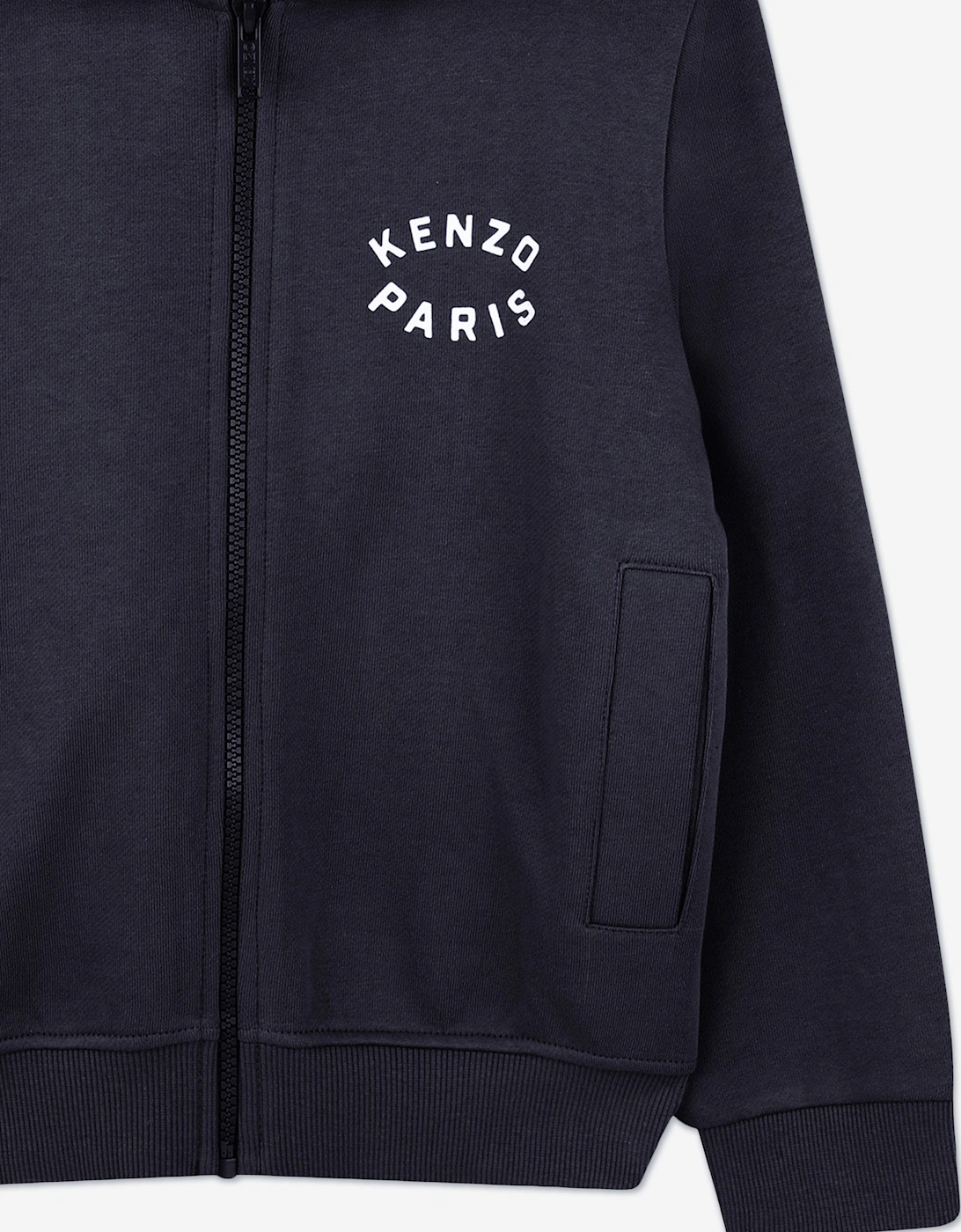 Boys Tiger Zip Up Top in Navy