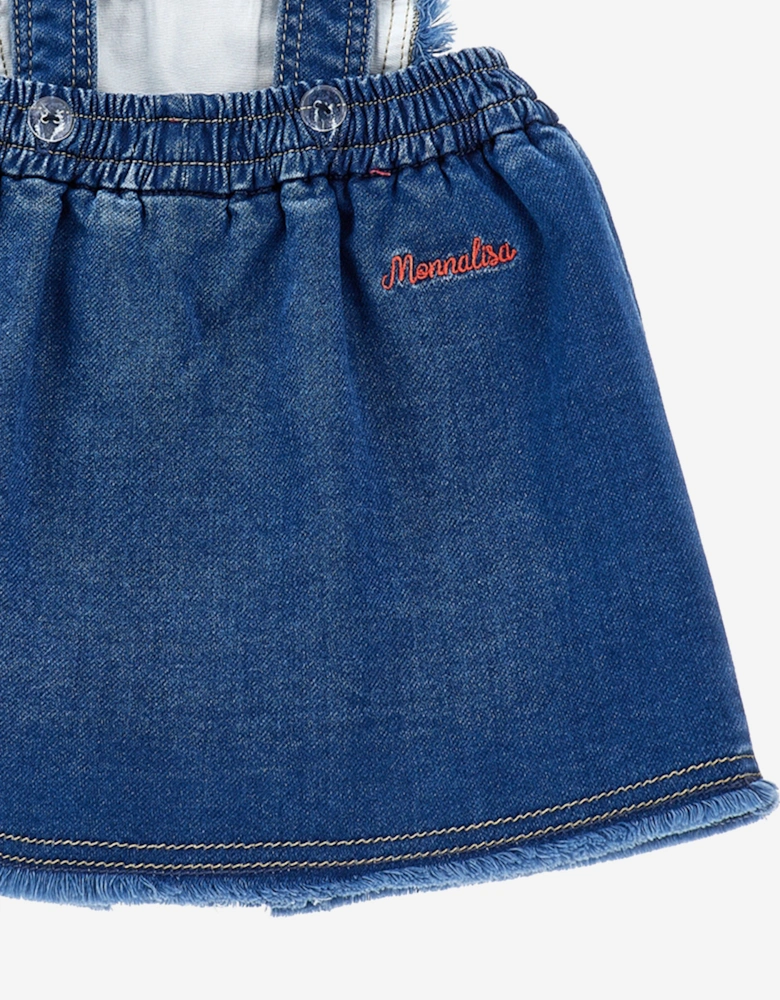 Baby Girls Minnie Mouse Denim Skirt in Blue