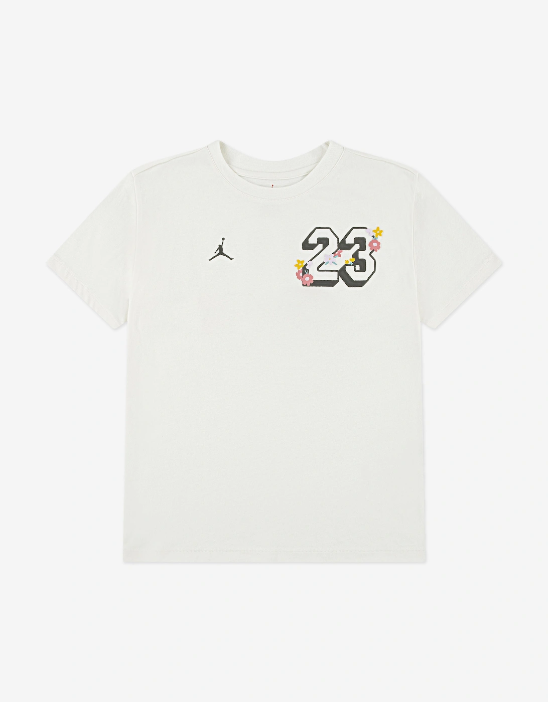 Girls Summer Bloom Oversized T-Shirt in Ivory, 5 of 4