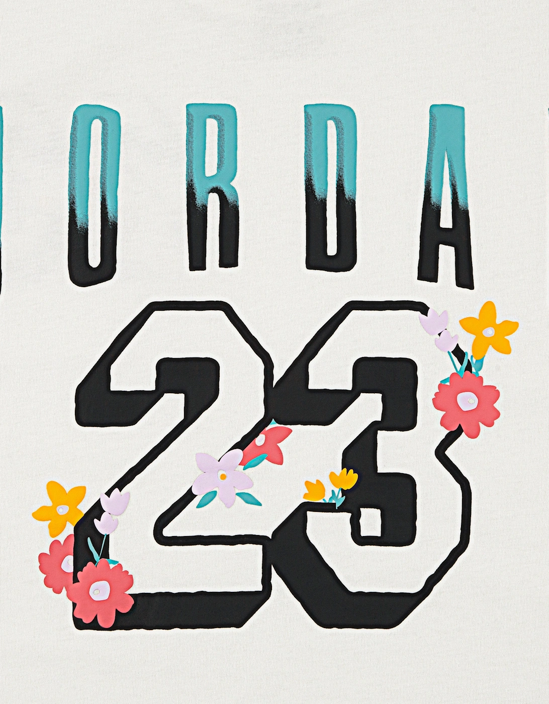 Girls Summer Bloom Oversized T-Shirt in Ivory