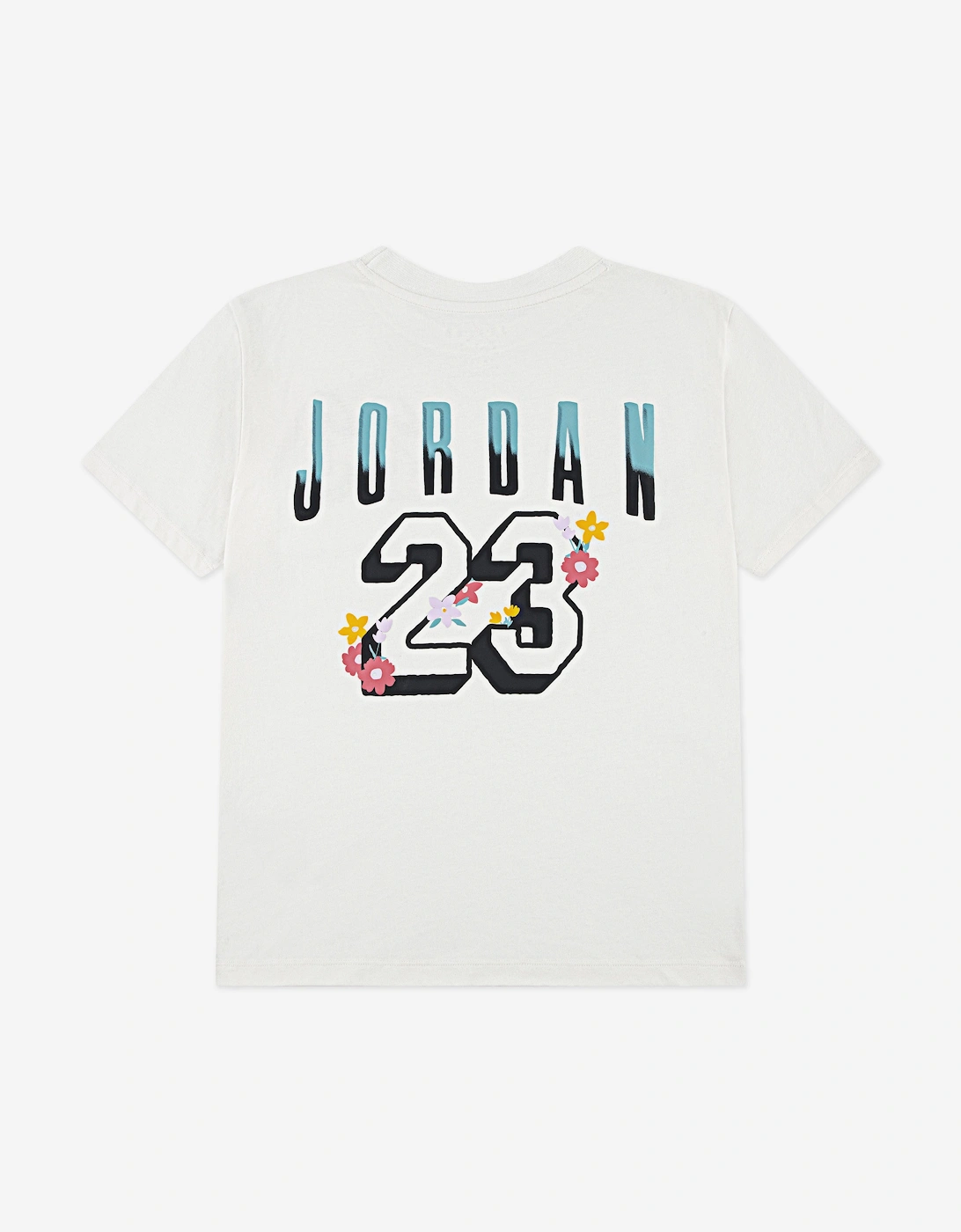 Girls Summer Bloom Oversized T-Shirt in Ivory