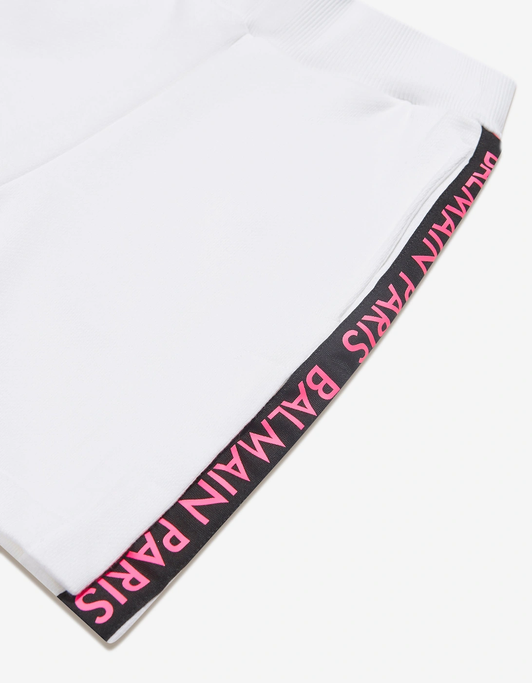 Girls Logo Jersey Shorts in White