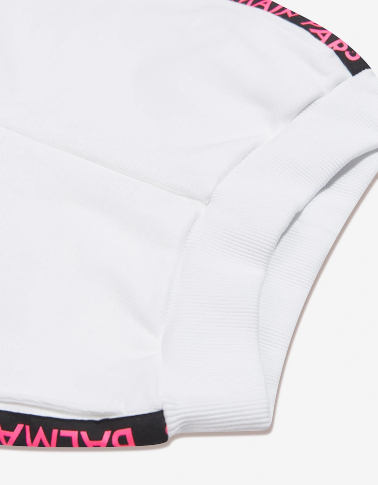 Girls Logo Jersey Shorts in White