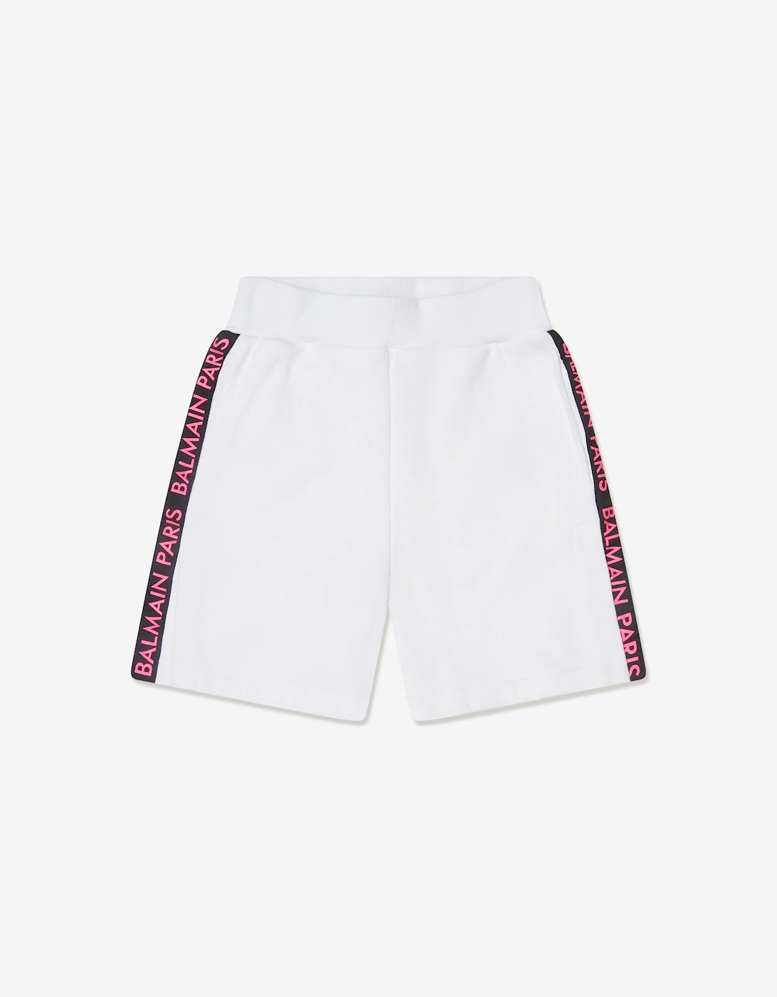 Girls Logo Jersey Shorts in White, 6 of 5