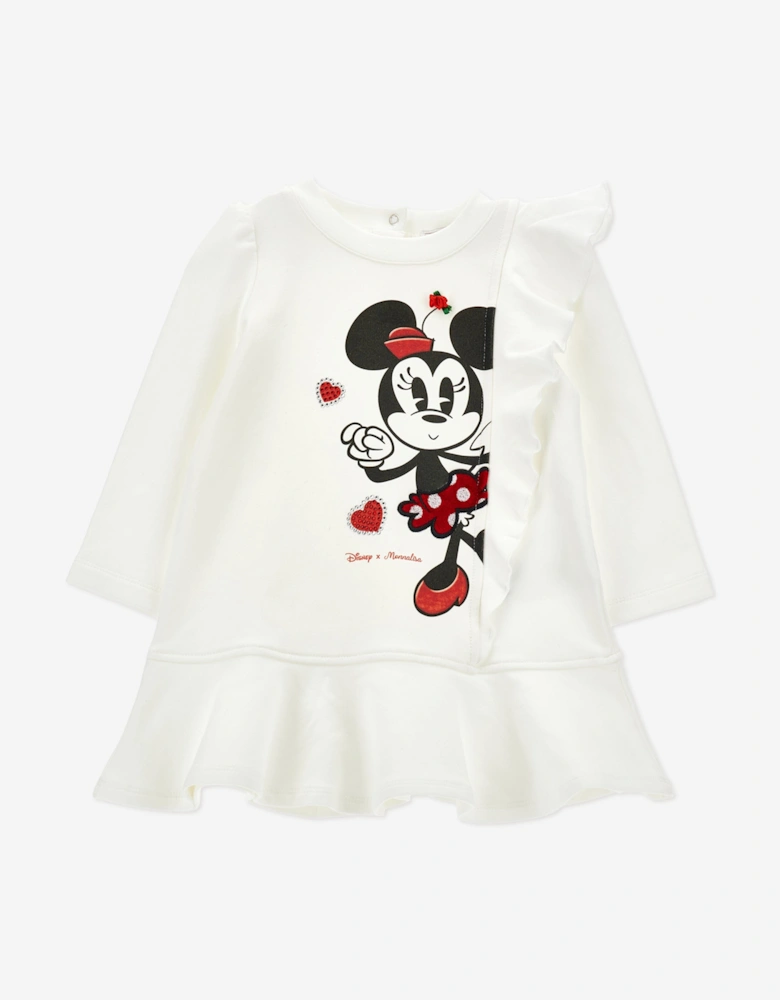 Baby Girls Minnie Mouse Dress in Ivory