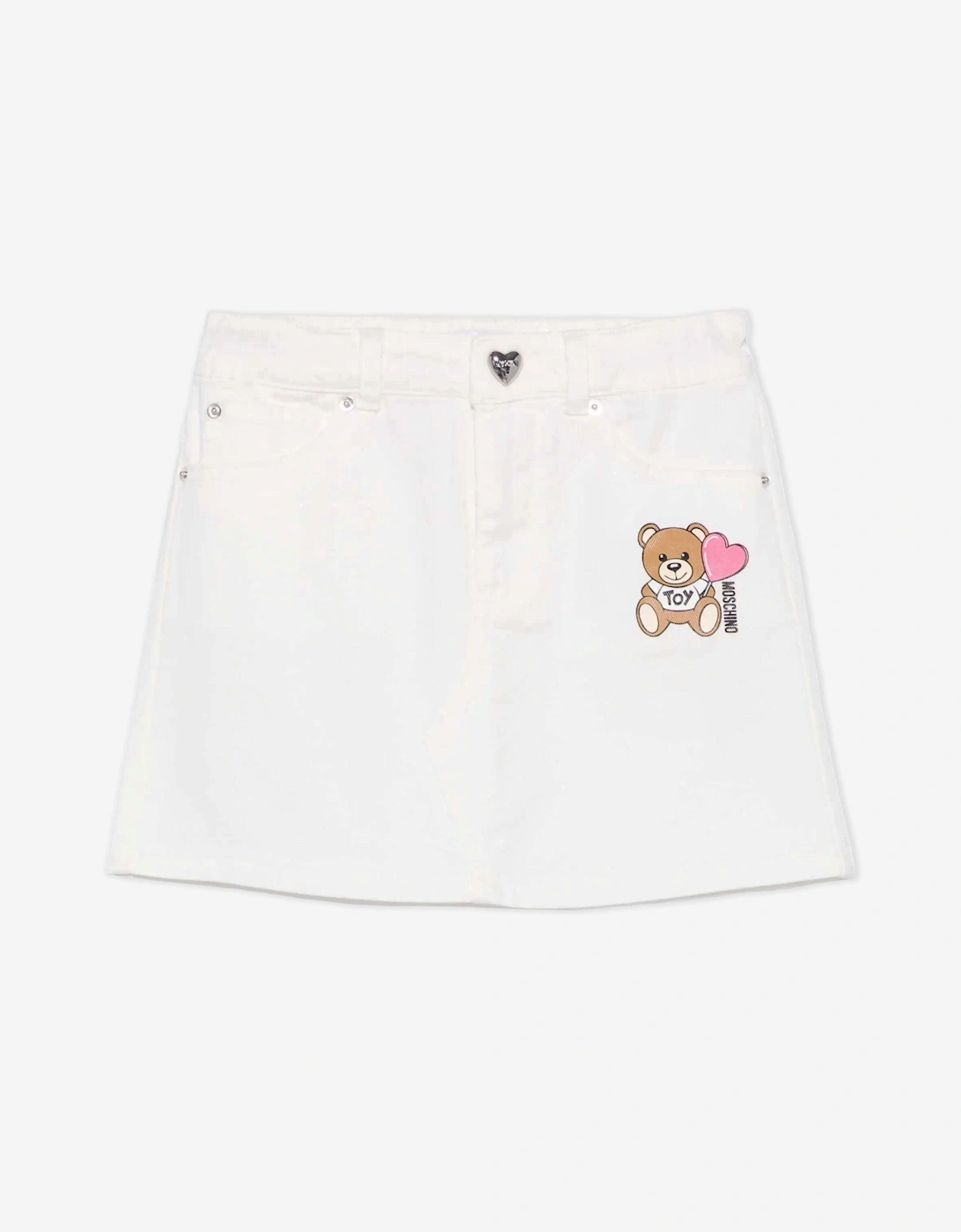 Girls Teddy Bear Skirt in Ivory, 5 of 4