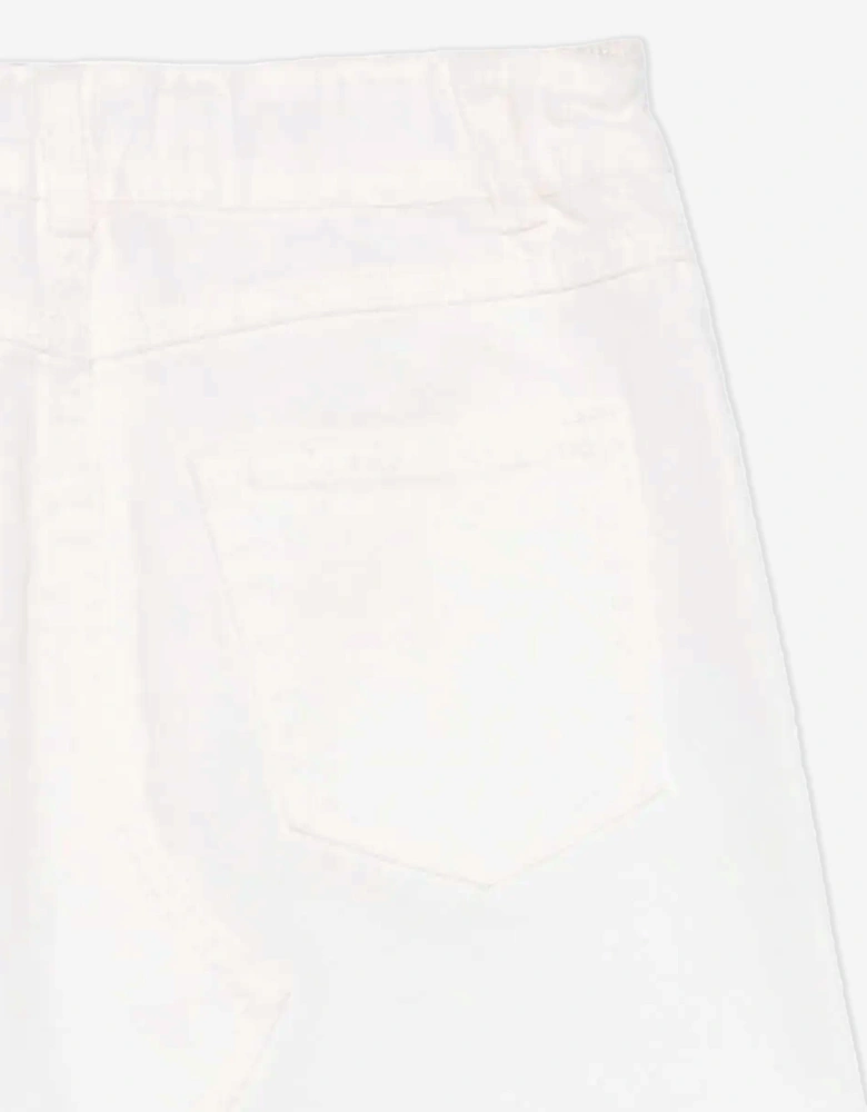 Girls Teddy Bear Skirt in Ivory
