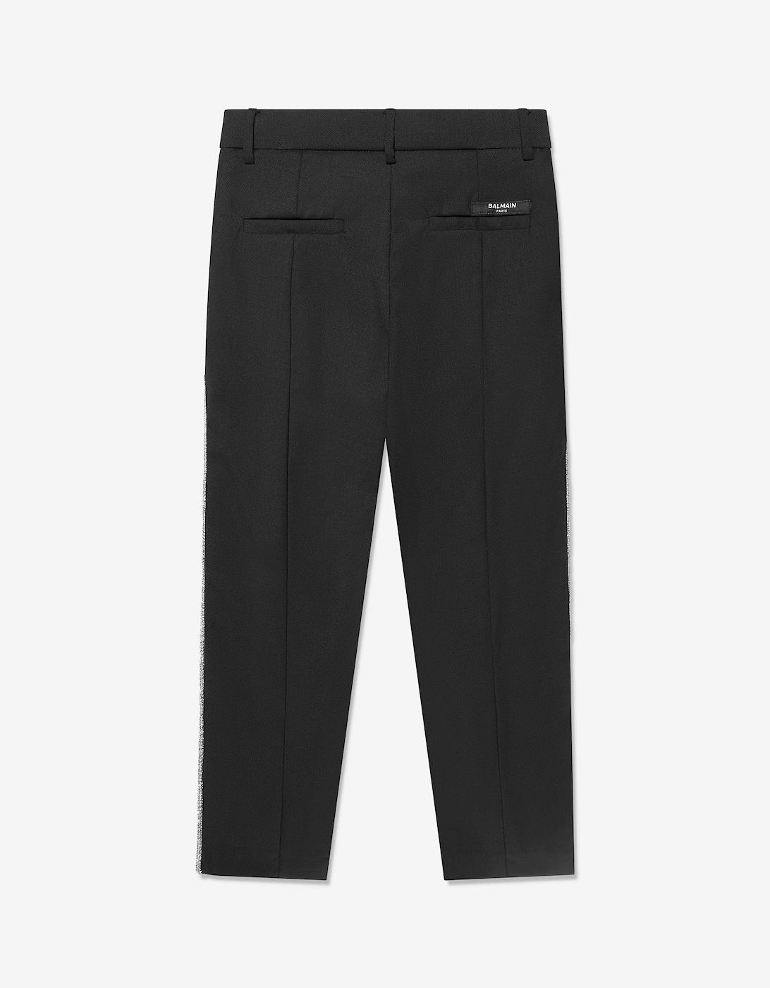 Girls Wool Suit Trousers in Black