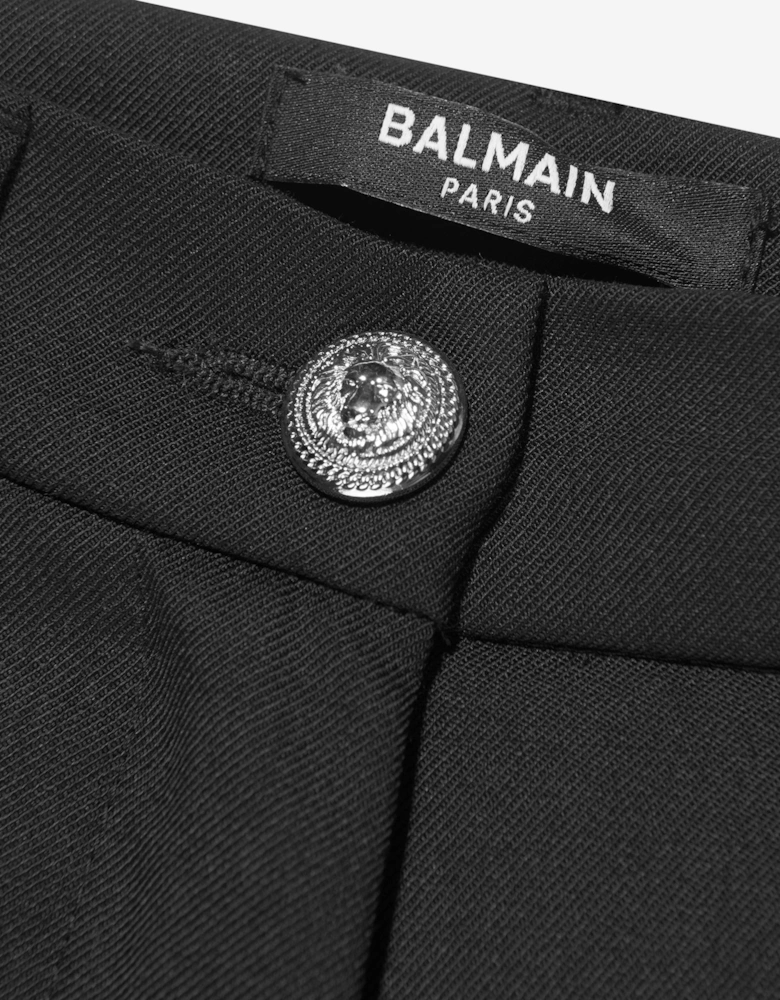 Girls Wool Suit Trousers in Black