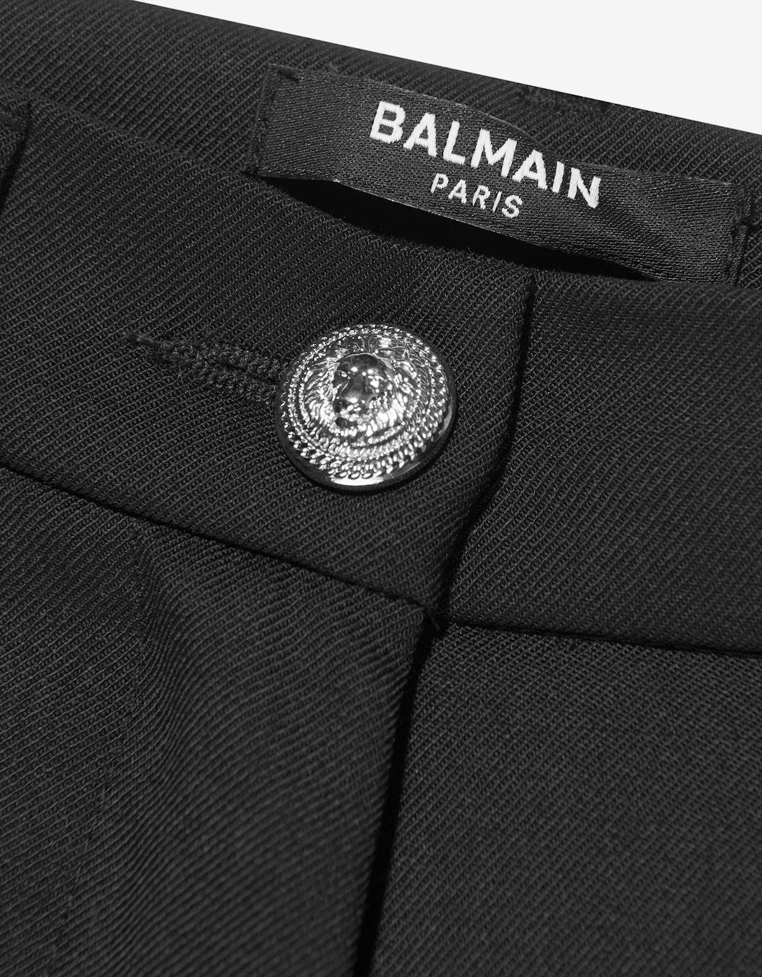 Girls Wool Suit Trousers in Black