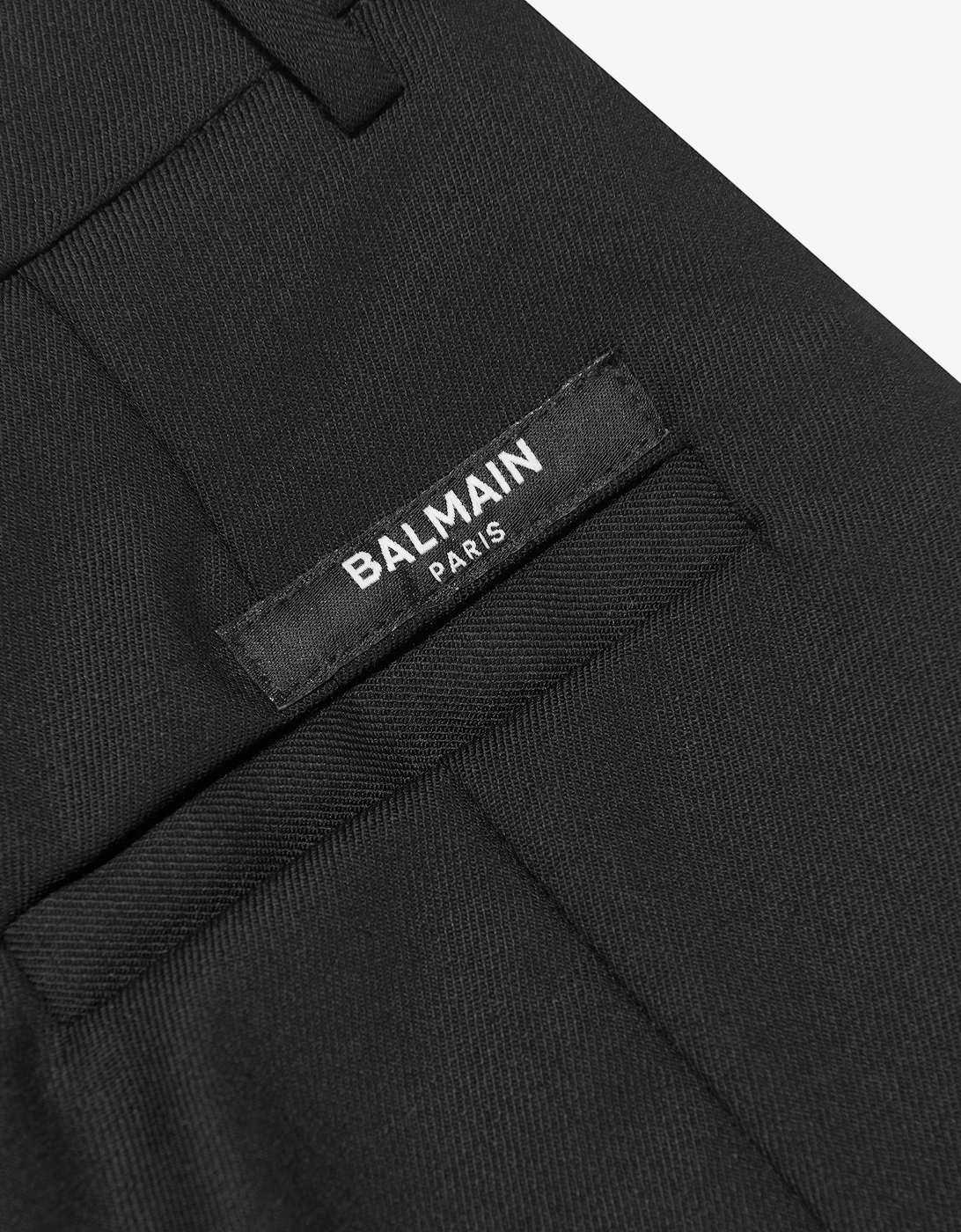 Girls Wool Suit Trousers in Black