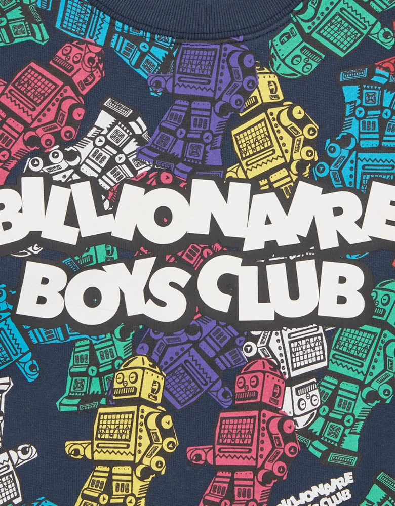 Boys Robot Sweatshirt in Multicolour