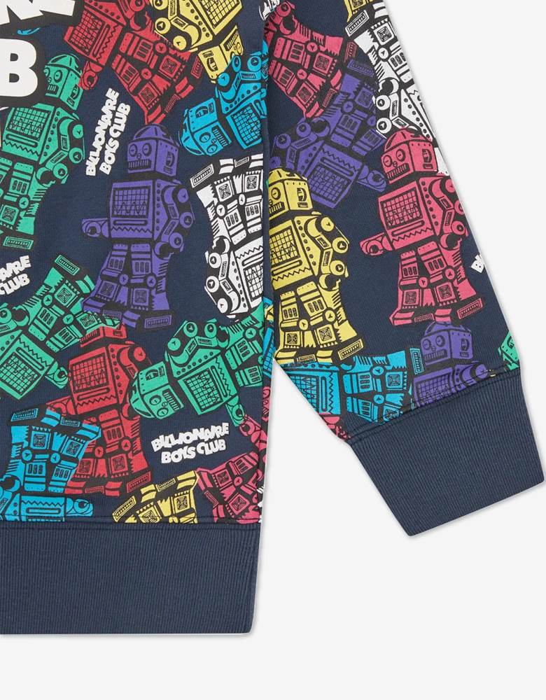 Boys Robot Sweatshirt in Multicolour