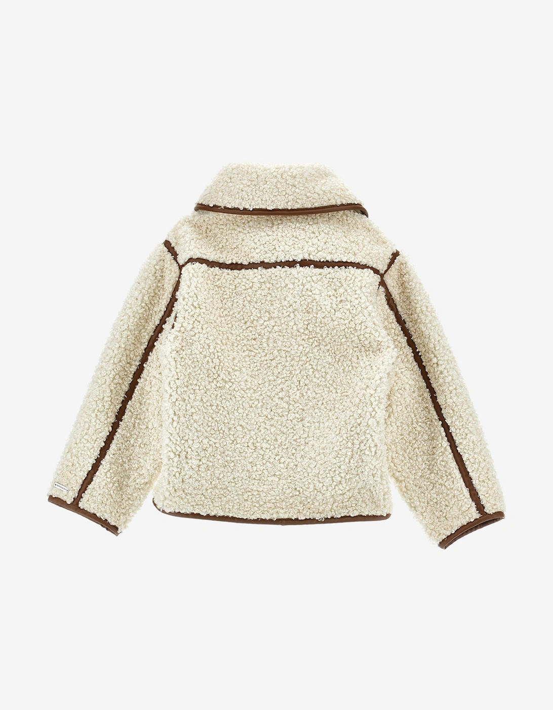 Girls Teddy Fleece Coat in Beige