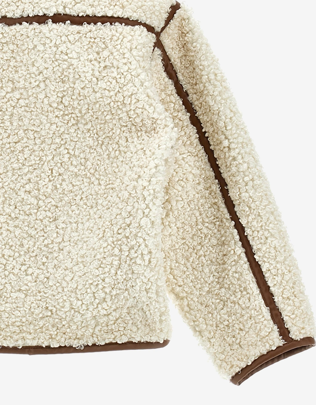 Girls Teddy Fleece Coat in Beige