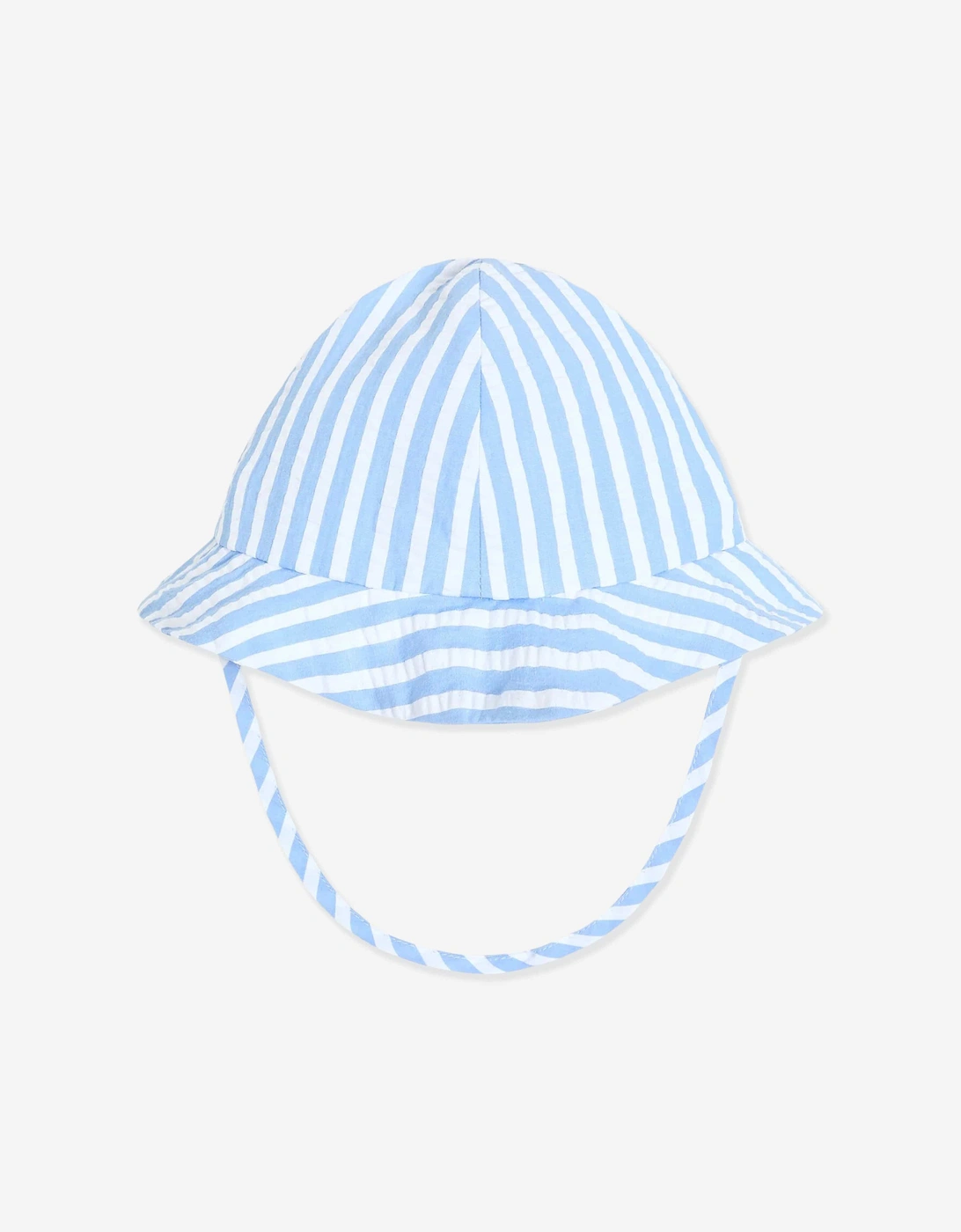 Baby Boys Striped Seersucker Hat in Blue
