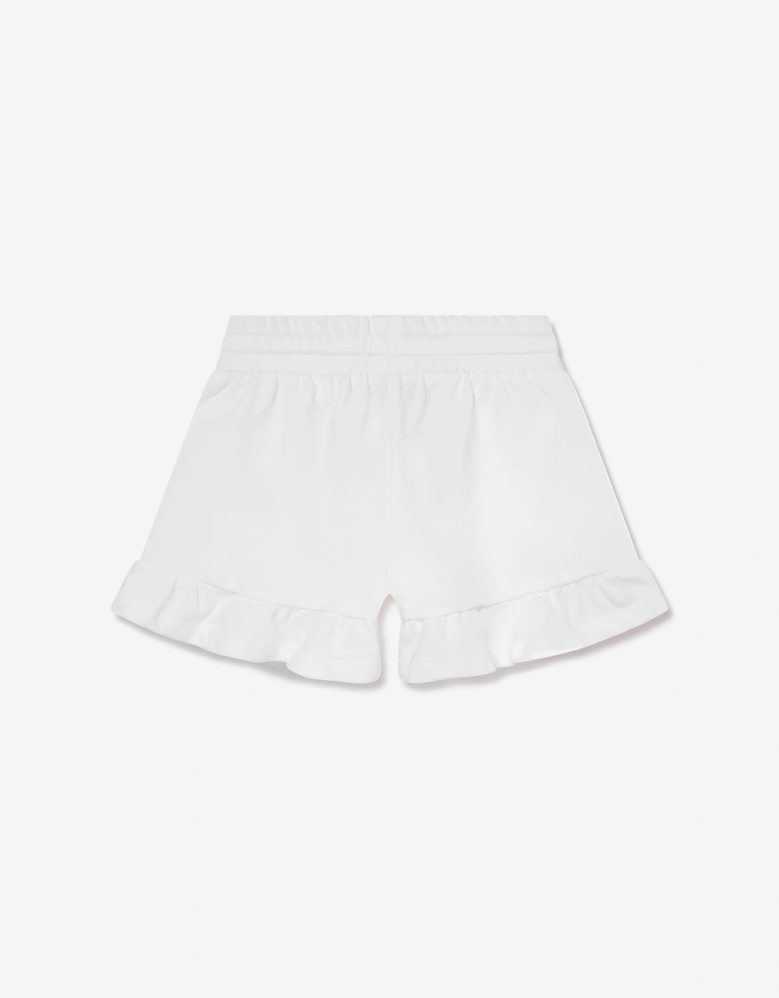 Girls Teddy Bear Logo Shorts in White