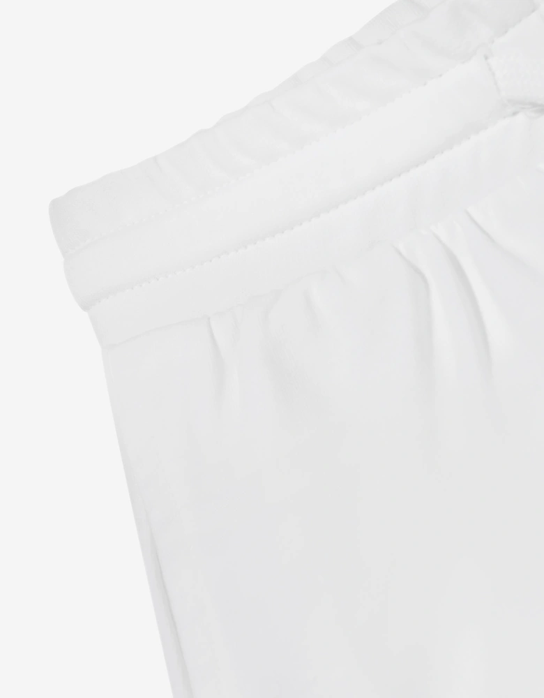 Girls Teddy Bear Logo Shorts in White