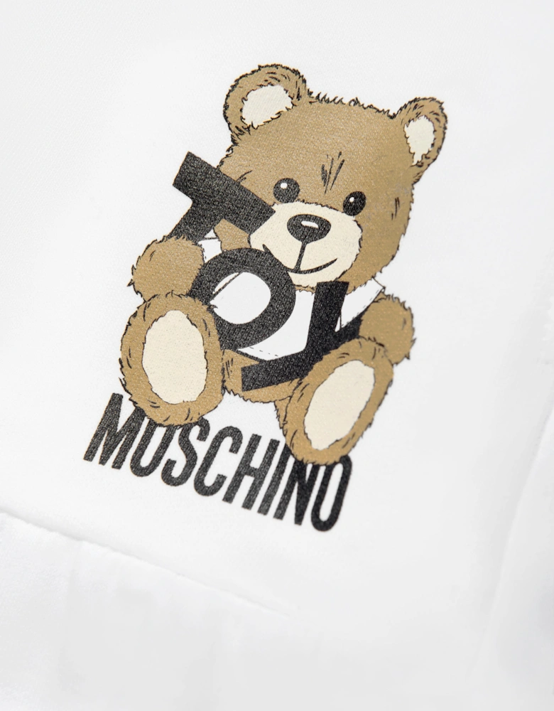 Girls Teddy Bear Logo Shorts in White