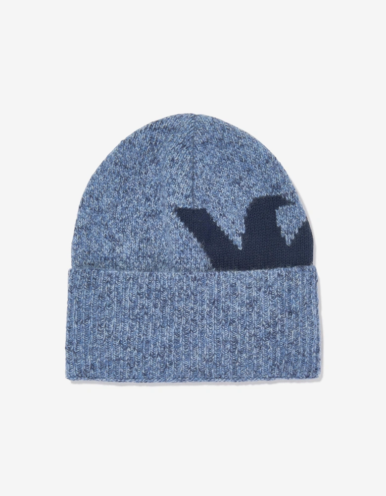 Boys Knitetd Hat and Scarf Set in Blue