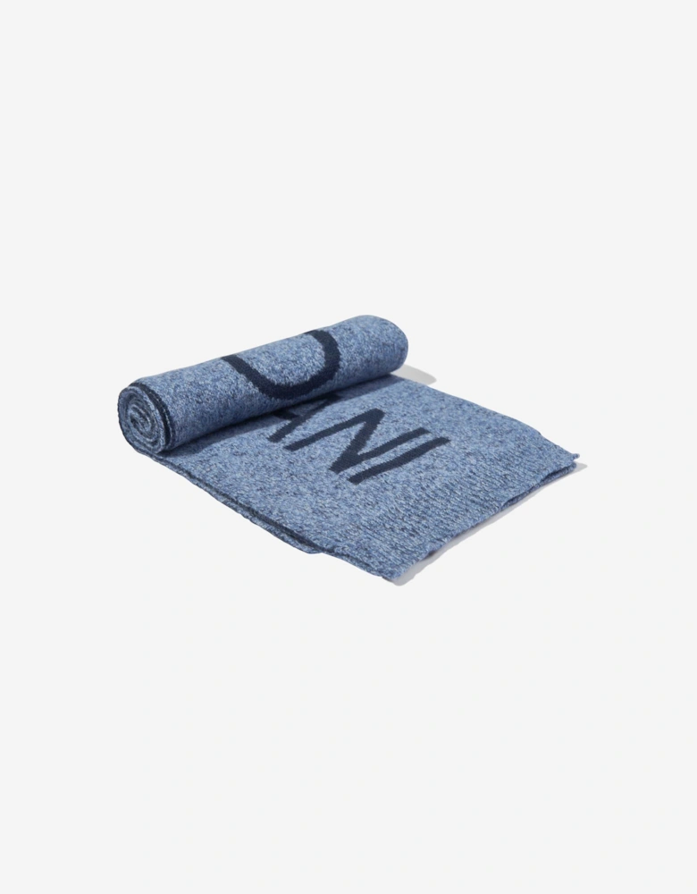 Boys Knitetd Hat and Scarf Set in Blue