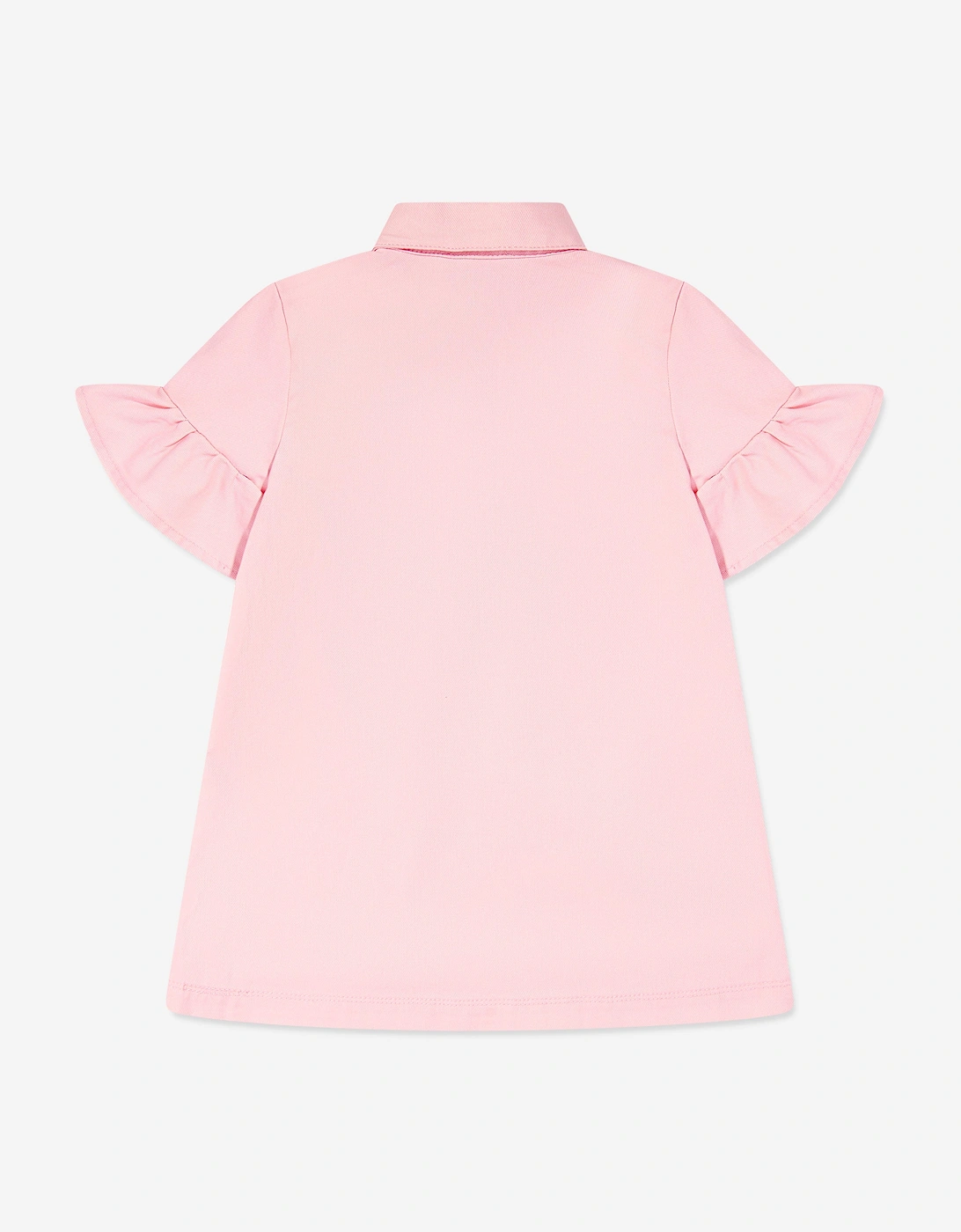 Girls Teddy Bear Polo Dress in Pink