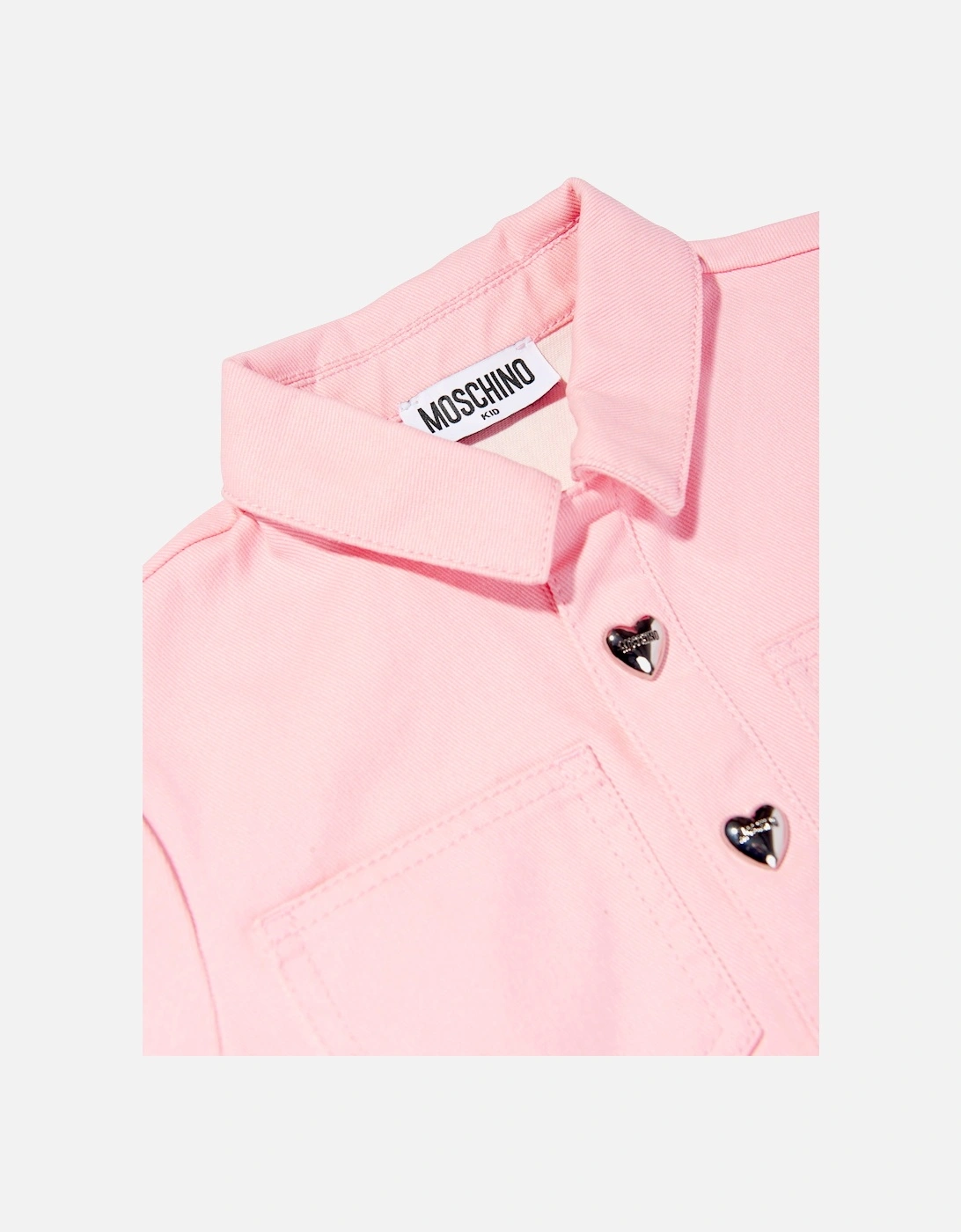 Girls Teddy Bear Polo Dress in Pink