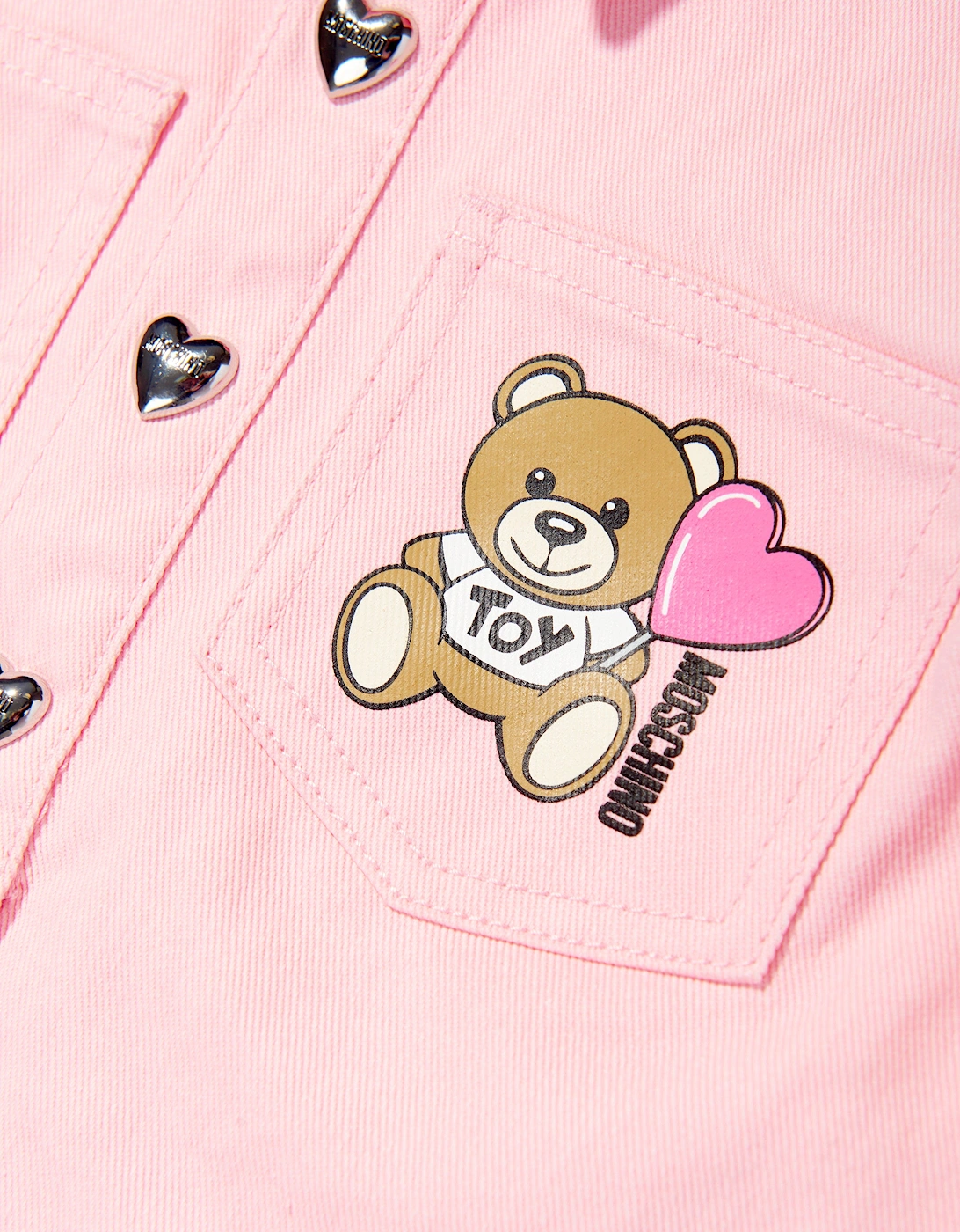 Girls Teddy Bear Polo Dress in Pink