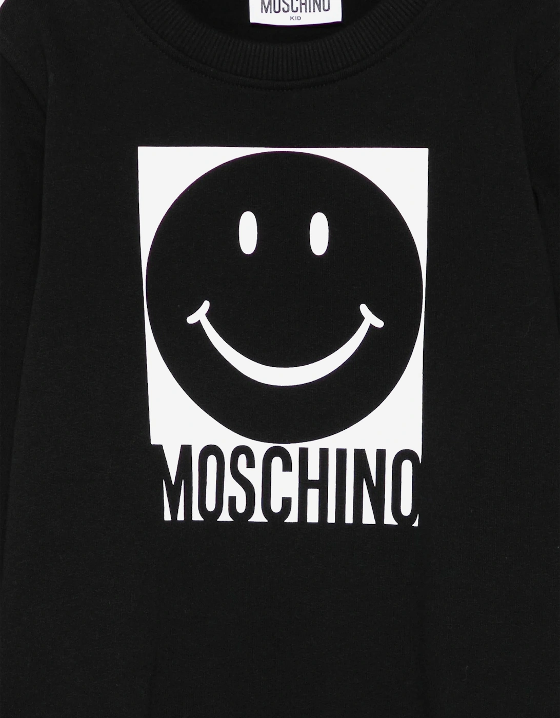 Kids Smiley Face Logo Sweatshirt in Black