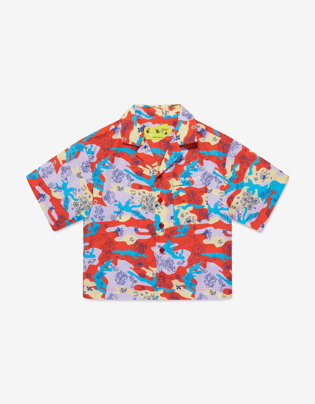 Boys Puzzleflage Bowling Shirt in Multicolour, 5 of 4