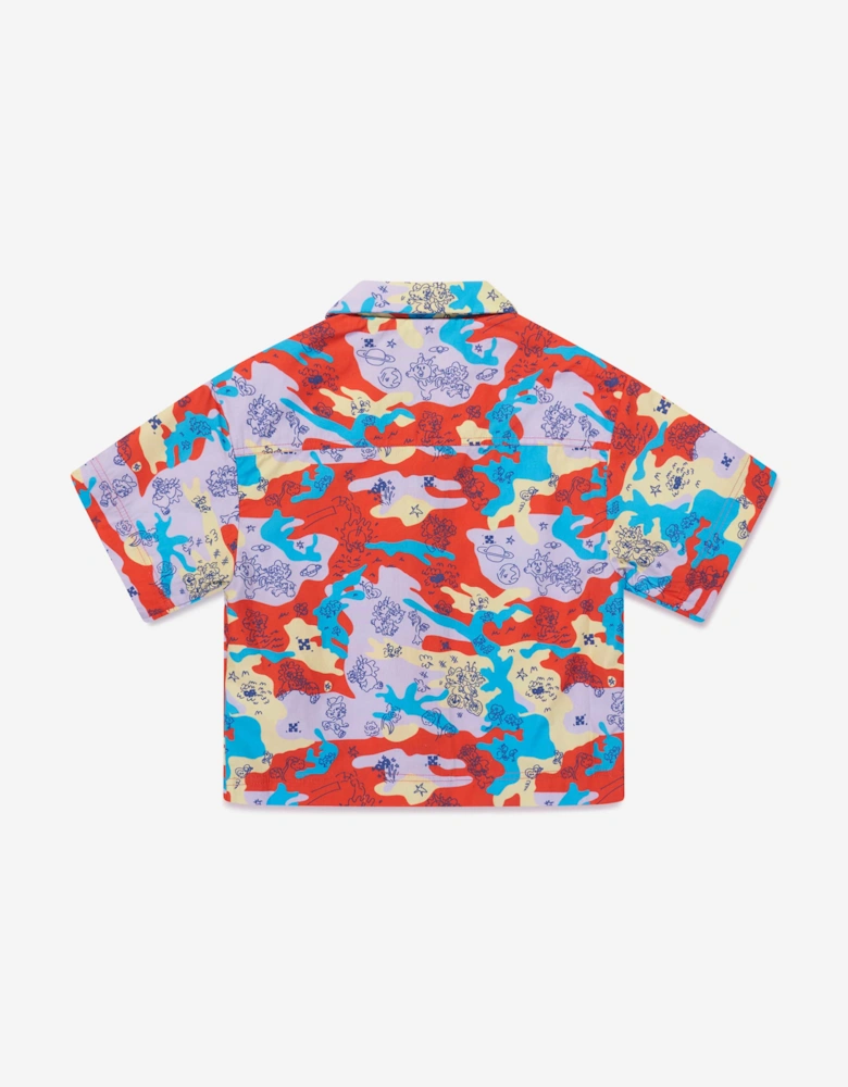 Boys Puzzleflage Bowling Shirt in Multicolour