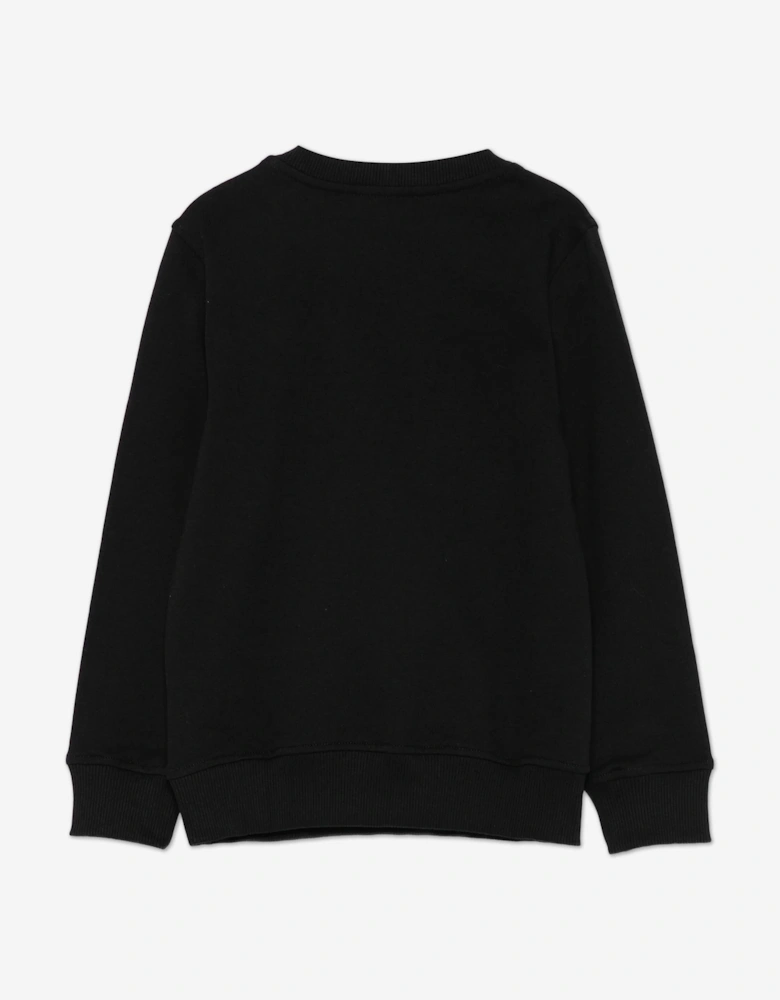 Kids Smiley Face Logo Sweatshirt in Black