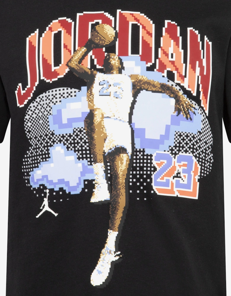 Boys Customised Air Digi T-Shirt in Black