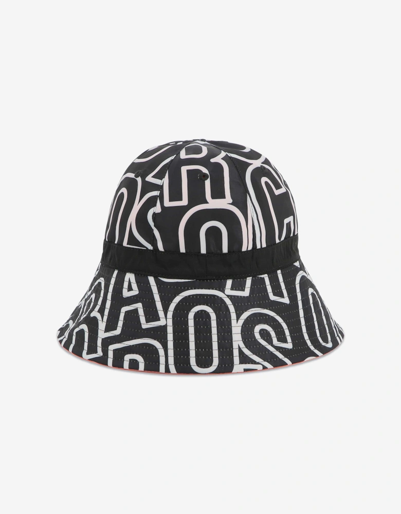 Kids Reversible Bucket Hat in Black