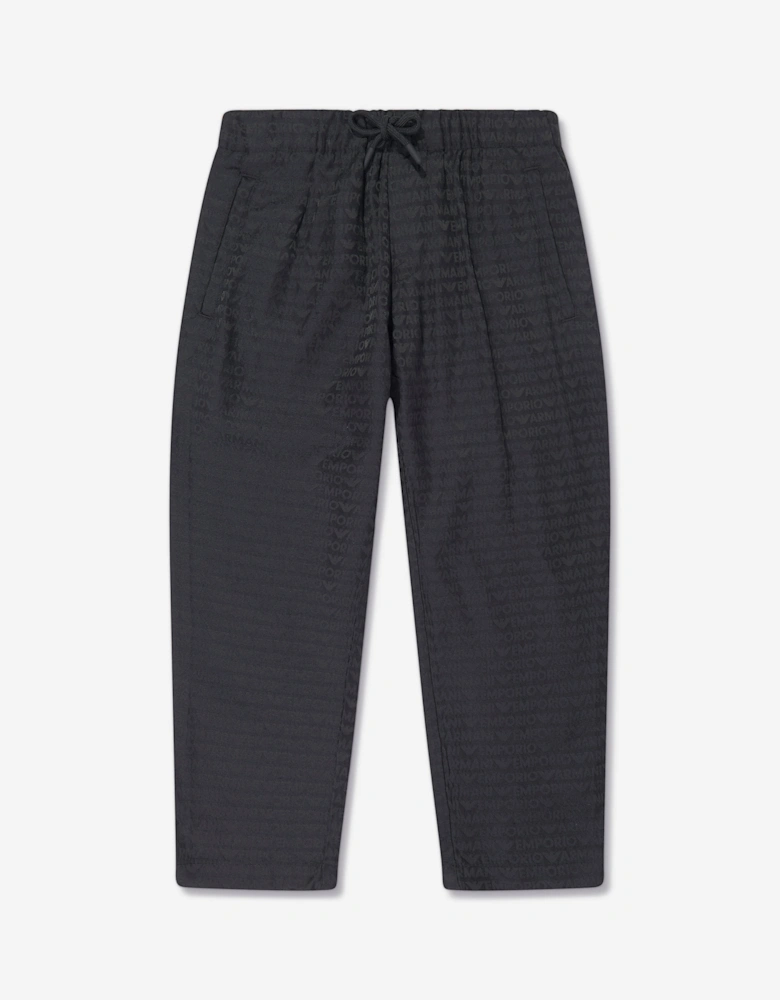 Boys Branded Trousers in Navy