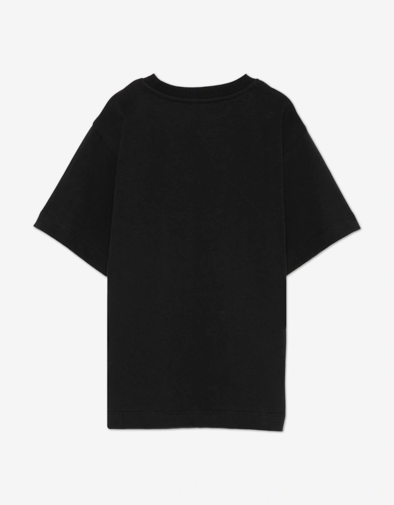 Kids Smiley Face Logo T-Shirt in Black