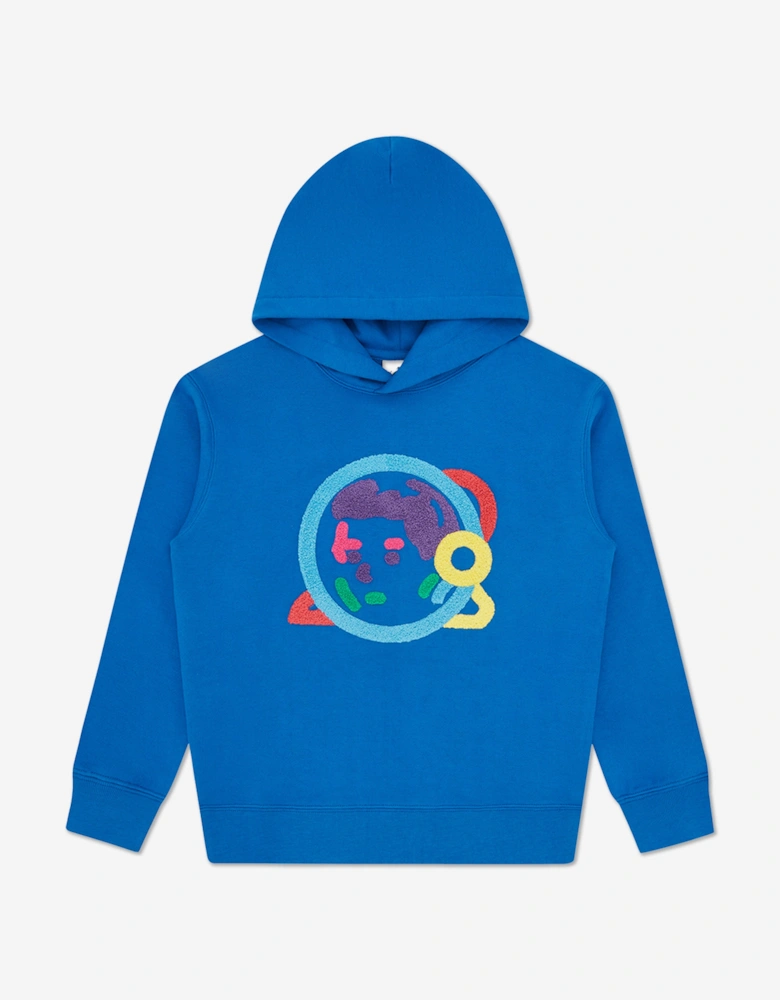 Boys Chainstitch Astro Popover Hood in Blue
