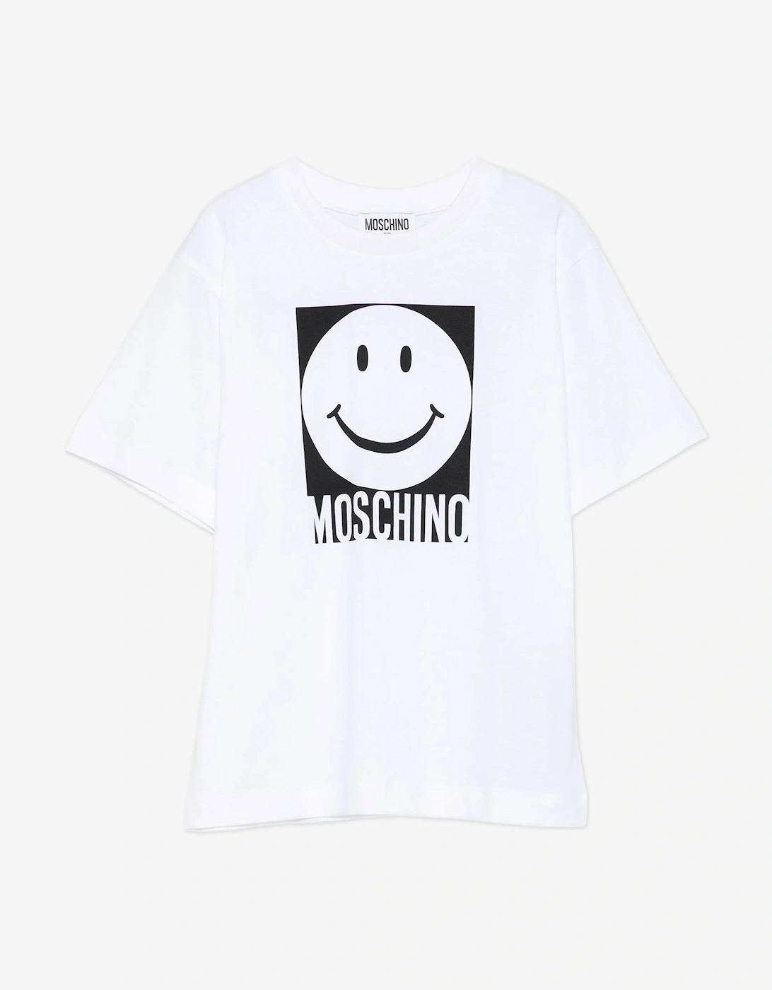 Kids Smiley Face Logo T-Shirt in White, 4 of 3