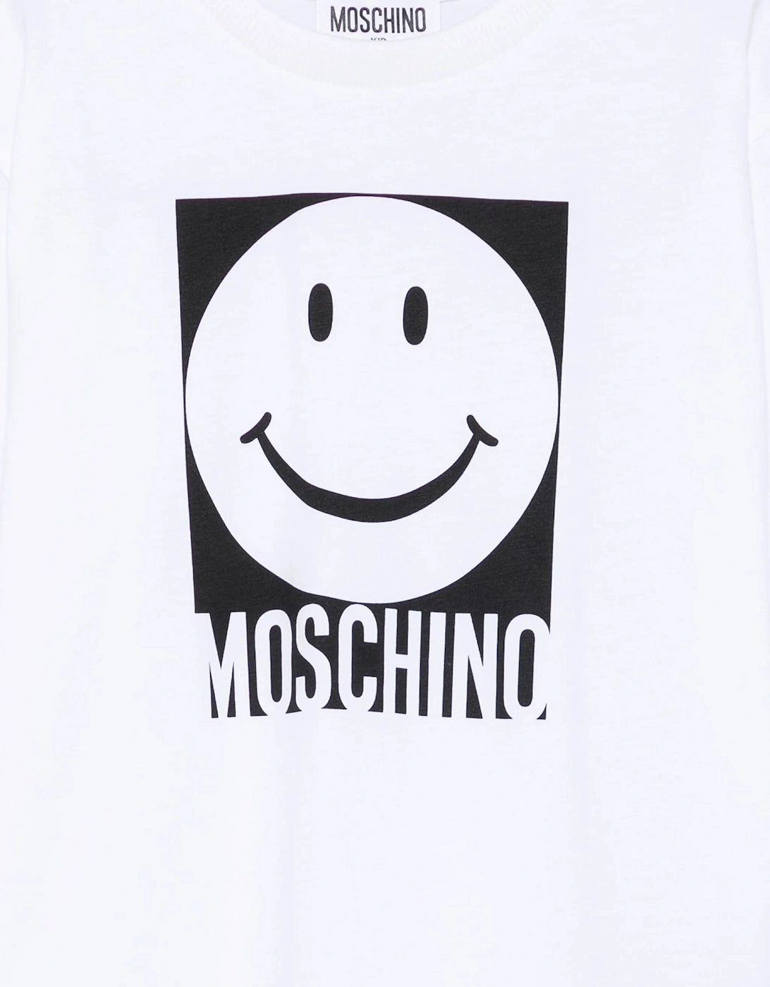 Kids Smiley Face Logo T-Shirt in White