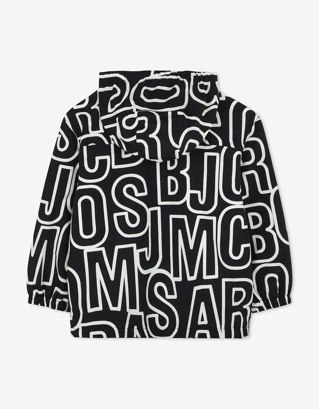 Boys Logo Hooded Windbreaker In Black