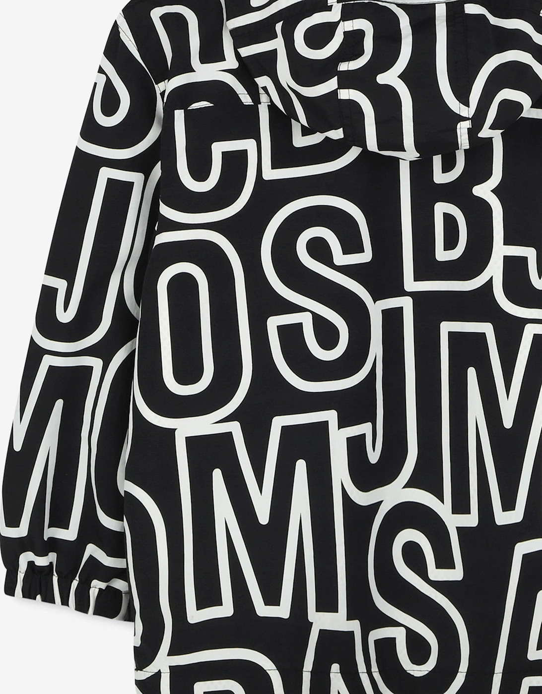Boys Logo Hooded Windbreaker In Black