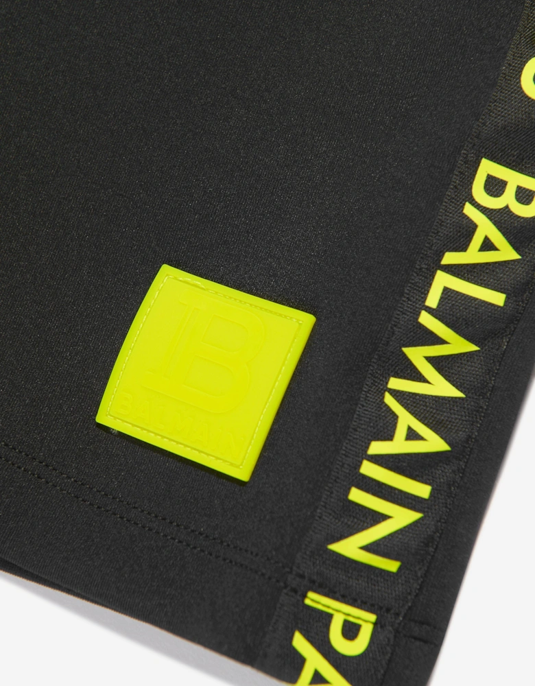Boys Logo Jersey Shorts in Black