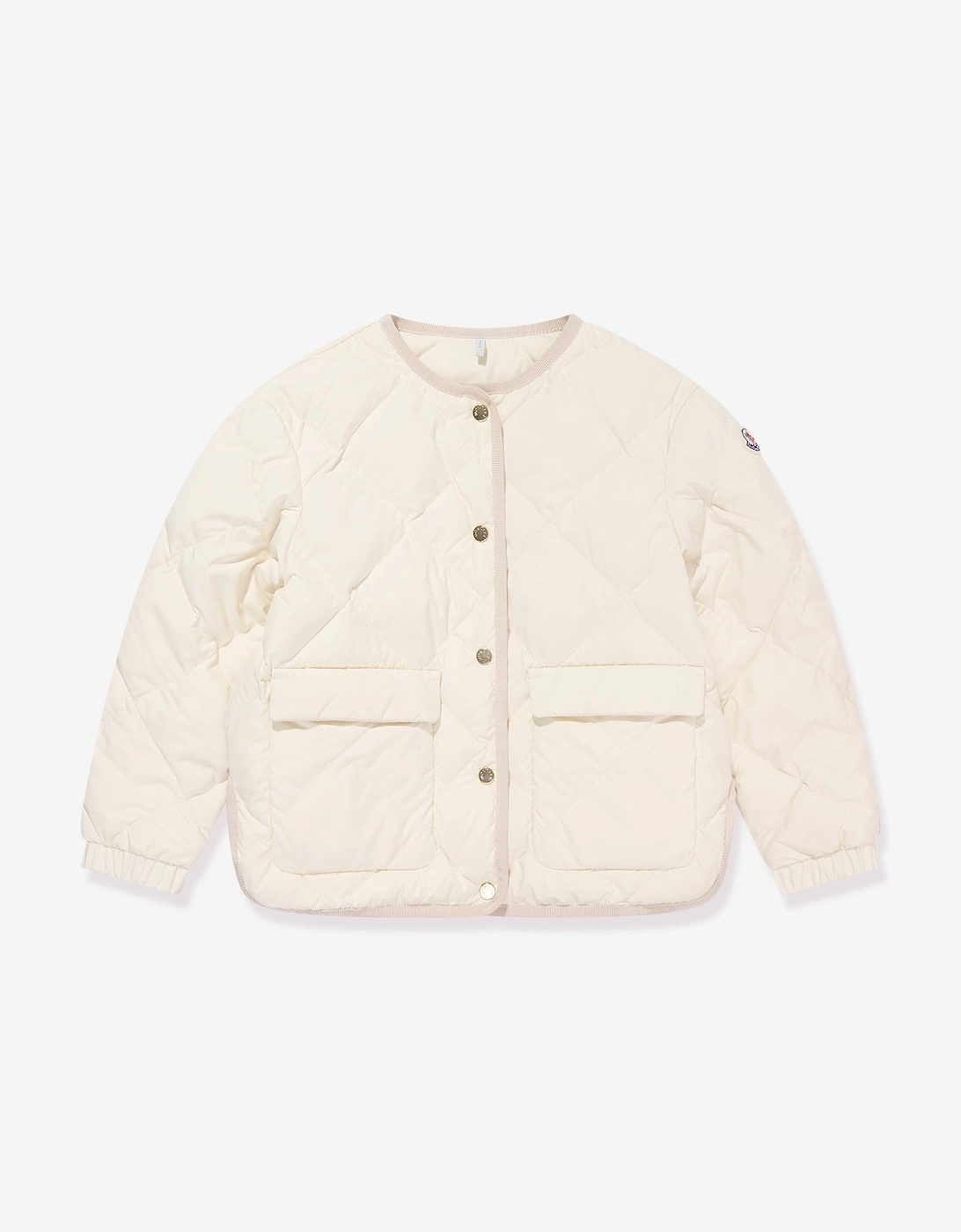 Enfant Girls Down Quilted Ursella Jacket in Ivory