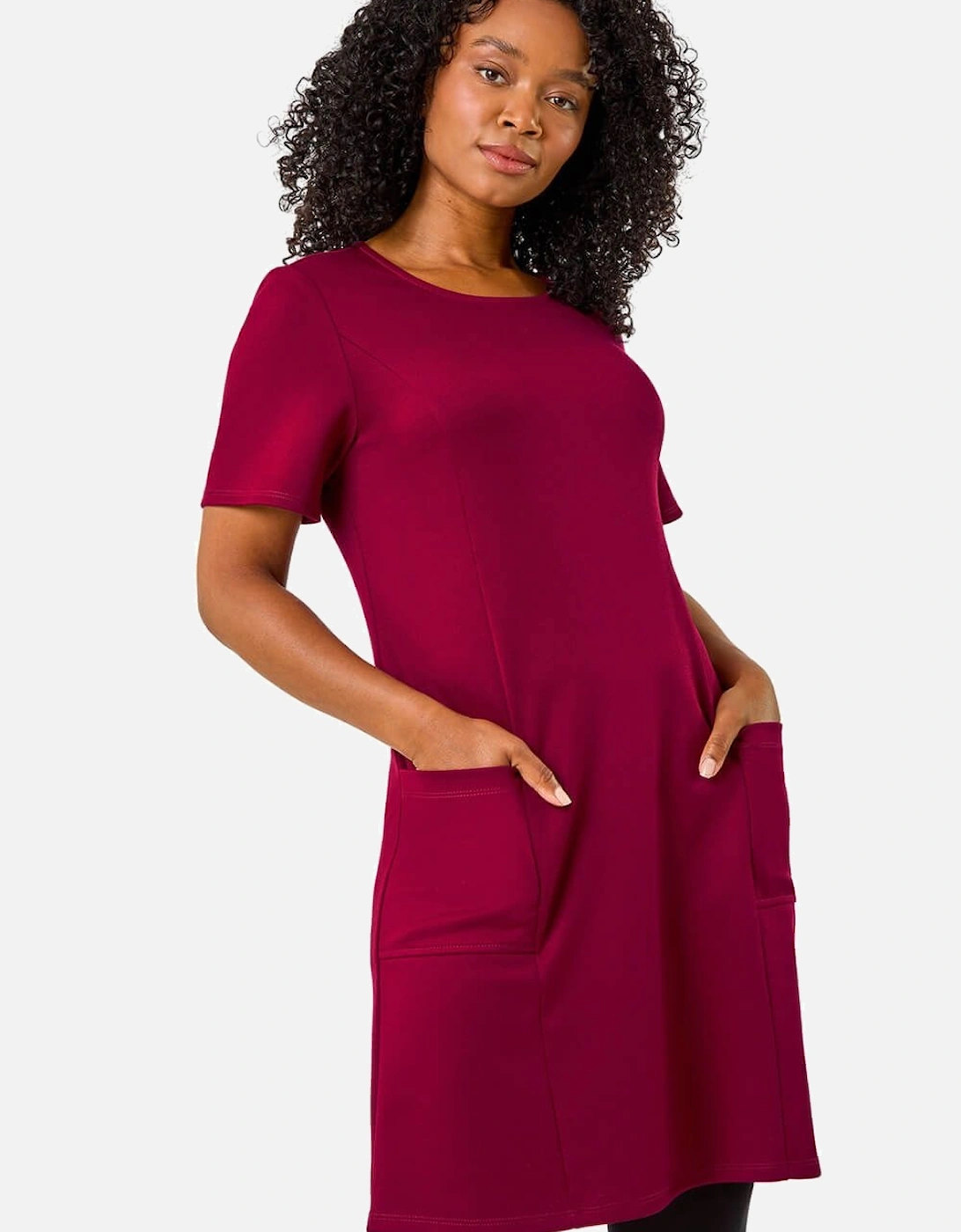 Petite A-Line Pocket Stretch Dress, 2 of 1