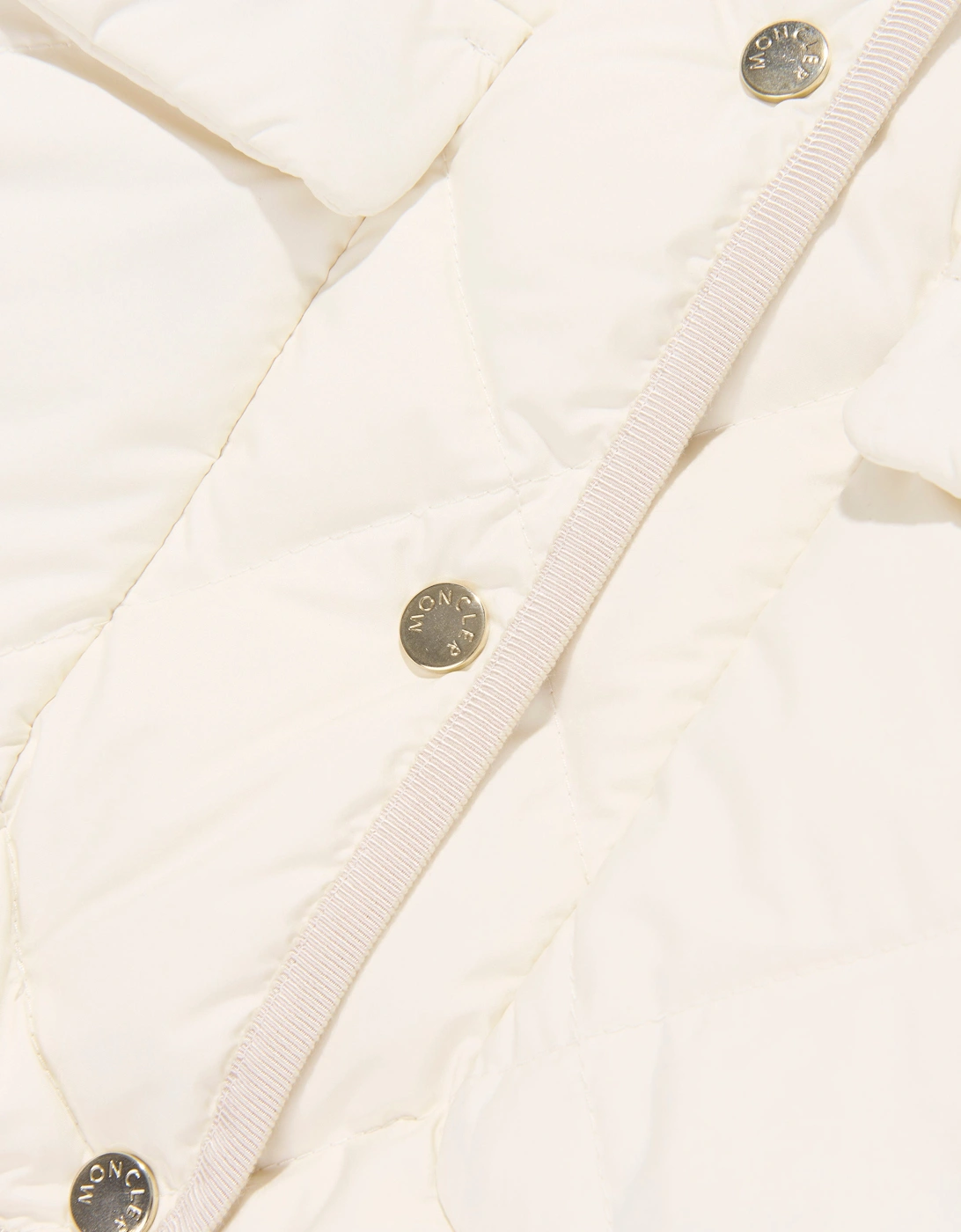 Enfant Girls Down Quilted Ursella Jacket in Ivory