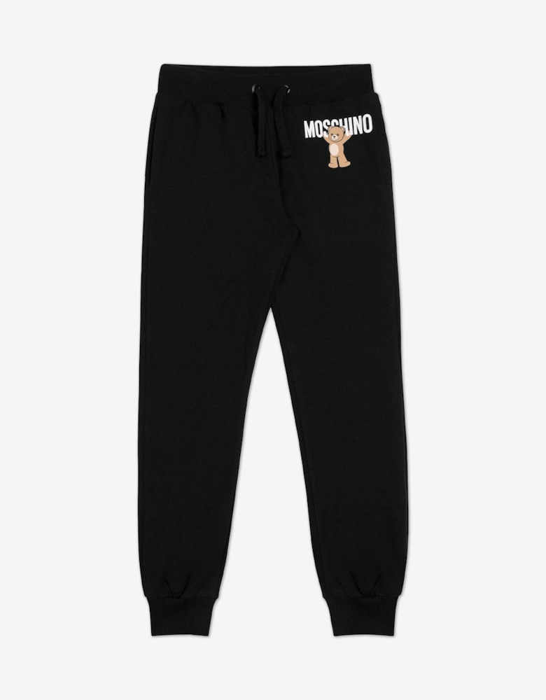 Kids Teddy Bear Logo Tracksuit in Black