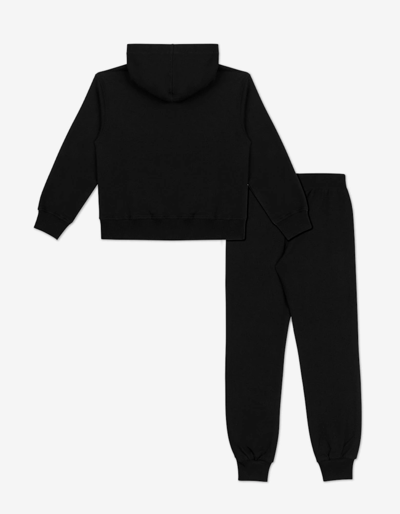 Kids Teddy Bear Logo Tracksuit in Black