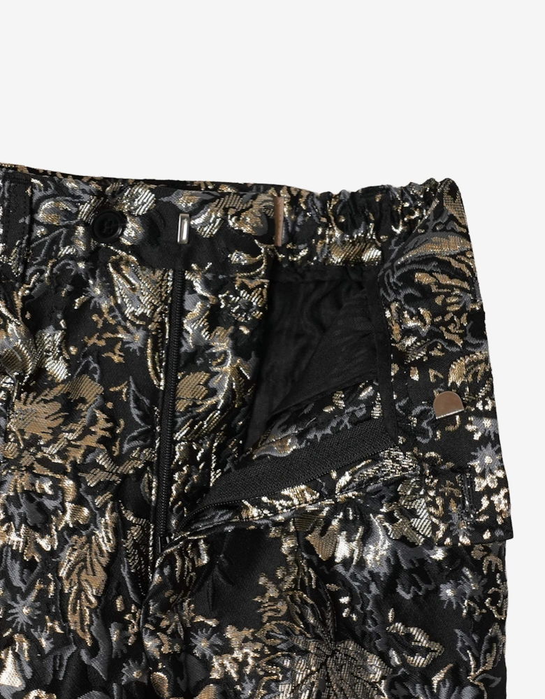 Romano Boys Floral Jacquard 2 Piece Suit in Gold