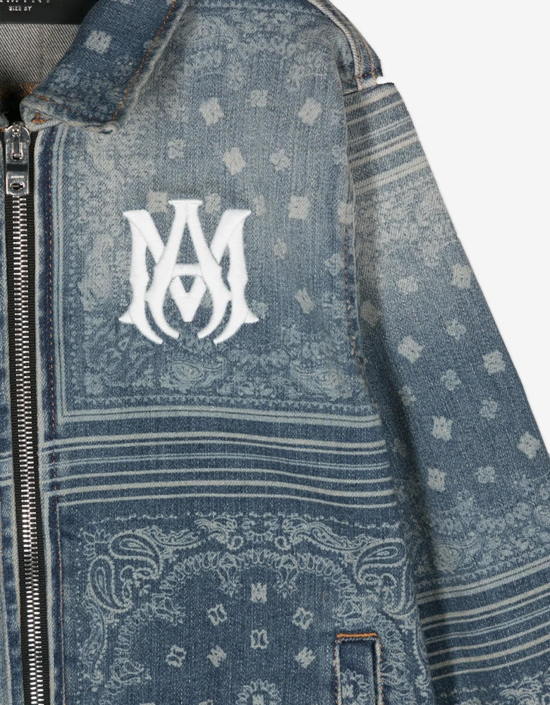 Kids MA Bandana Zip Jacket in Blue